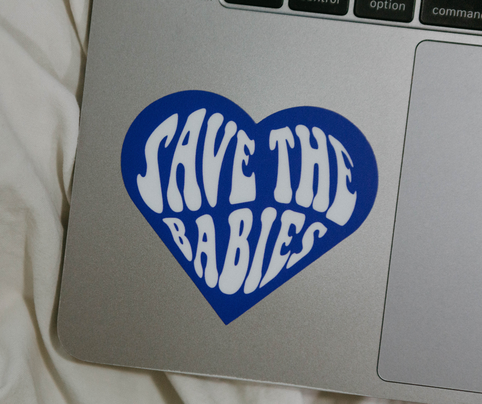 Save The Babies Heart Sticker