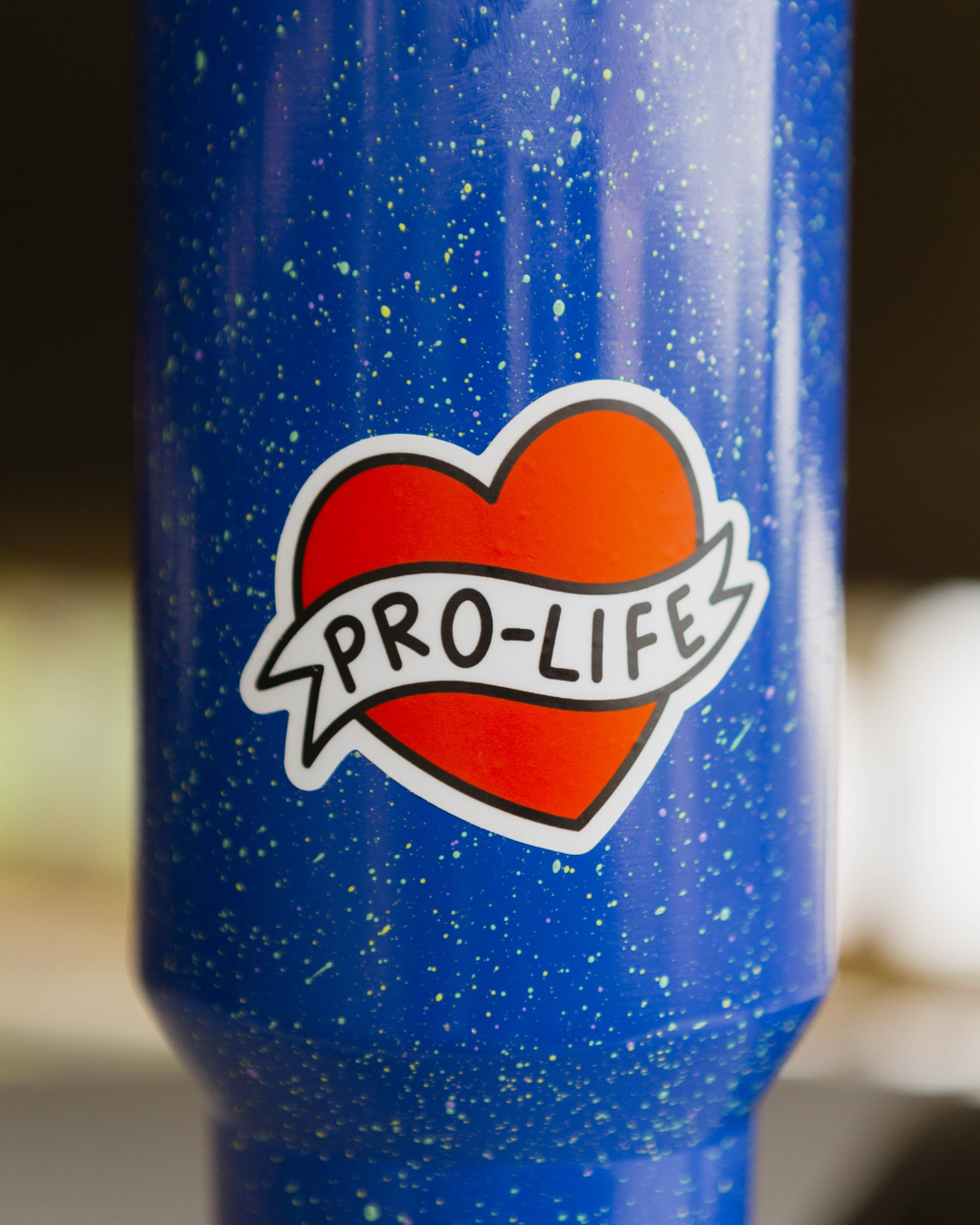 American Traditional Pro-Life Heart Sticker