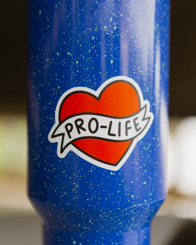 American Traditional Pro-Life Heart Sticker