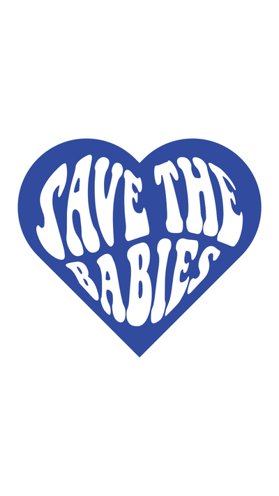 Save The Babies Heart Sticker