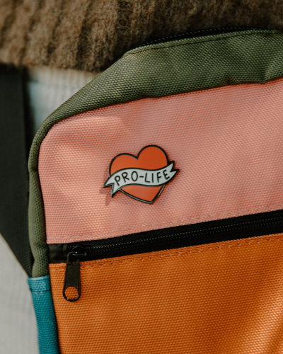 American Traditional Pro-Life Heart Pin