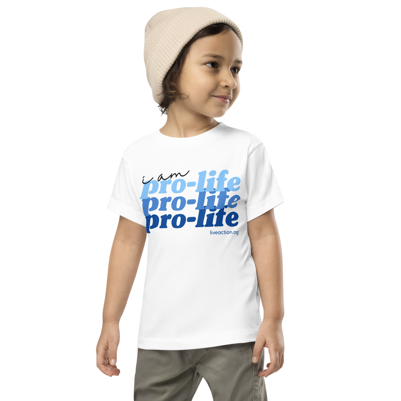 Pro-Life Toddler Tee in Blue