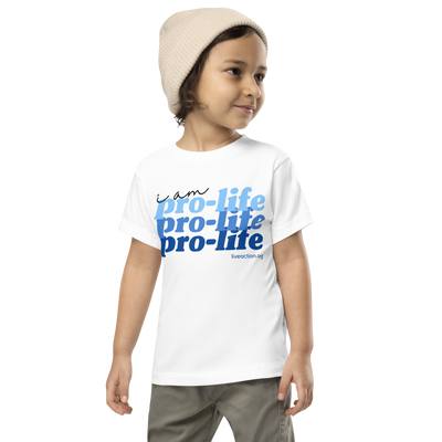 Pro-Life Toddler Tee in Blue