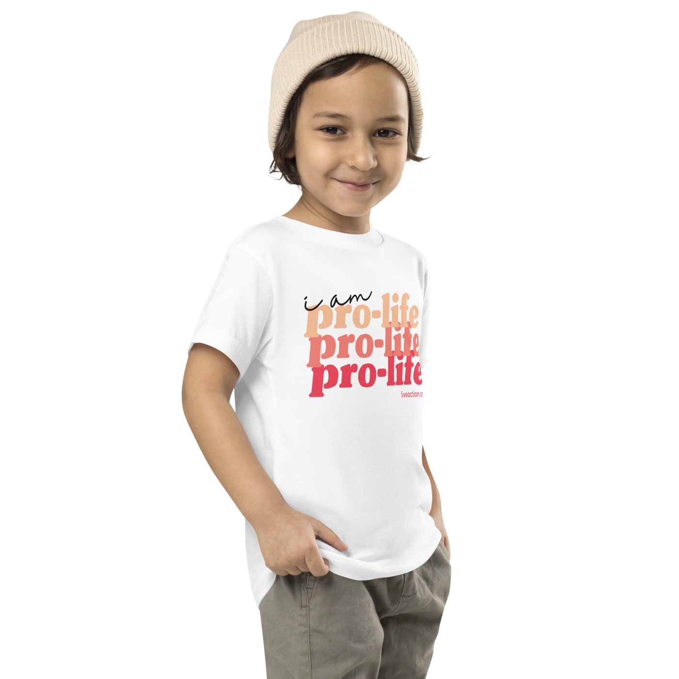 Pro-Life Toddler Tee in Red