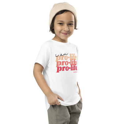 Pro-Life Toddler Tee in Red