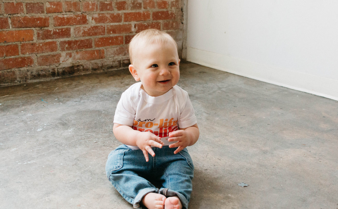 Pro-Life Baby Onesie in Red