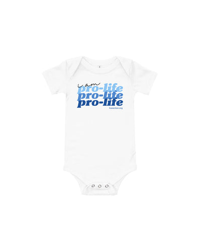 Pro-Life Baby Onesie in Blue