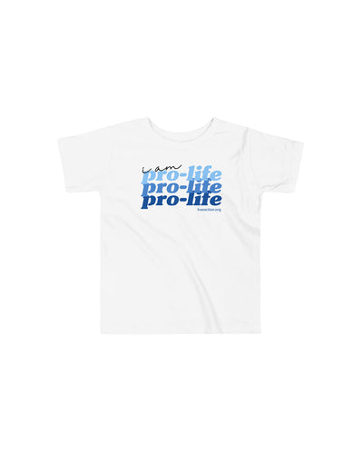 Pro-Life Toddler Tee in Blue