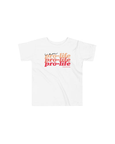 Pro-Life Toddler Tee in Red